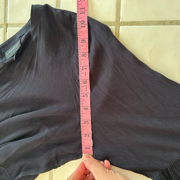 Lane Bryant Black Boho Bell Sleeve Whimsigoth Blouse – Size 20 - Picture 12 of 15